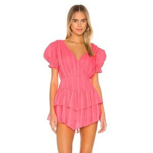 Alexandra Romper in Neon Pink